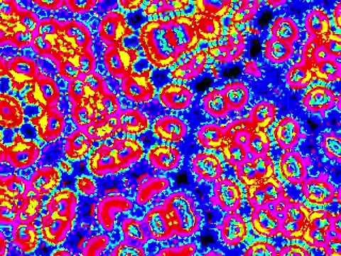 Kaleidoscope Video Pixel Generated Graphic Art 7 Video stock 158406851