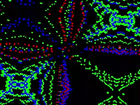 Kaleidoscope Video Pixel Generated Graphic Art 16 Video stock 158406879