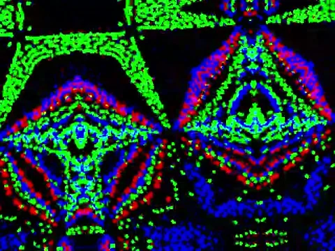 Kaleidoscope Video Pixel Generated Graphic Art 17 Video stock 158406892