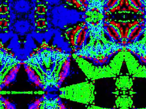 Kaleidoscope Video Pixel Generated Graphic Art 18 Stock Footage 158406902