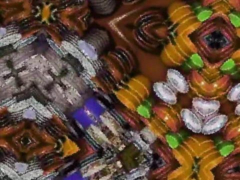 Kaleidoscope Video Pixel Generated Graphic Art 43 Video stock 158407021