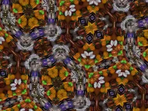 Kaleidoscope Video Pixel Generated Graphic Art 44 Video stock 158407028