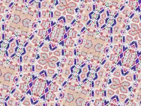 Kaleidoscope Video Pixel Generated Graphic Art 48 Video stock 158407036
