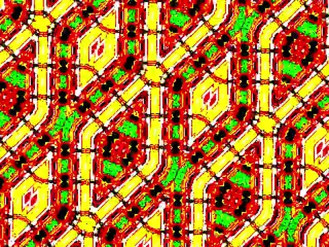Kaleidoscope Video Pixel Generated Graphic Art 51 Stock Footage 158407044