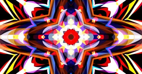 Kaleidoscope Visual Art Pixel Abstract Geometric Pattern イラスト素材