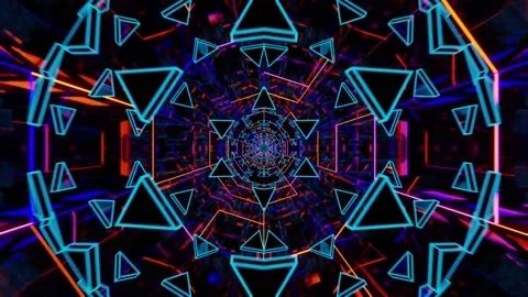 Kaleidoscope VJ Loop Video stock 155250053