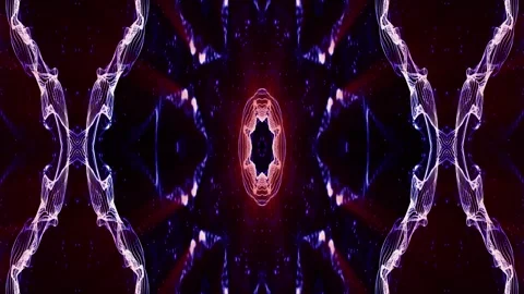 Kaleidoscope wave pattern wide screen abstract background loop Video stock 201201650