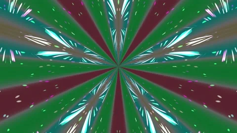 A kaleidoscope of white patterns against a backdrop of rays Stock Footage 200233068