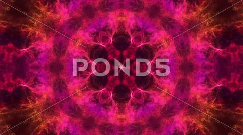 Kaleidoscopes background with animated glowing neon colorful lines and geometric Stock Illustration