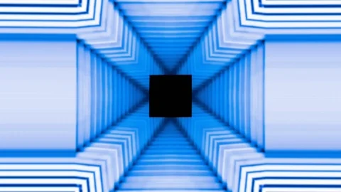 Kaleidoscopes motion background with glowing neon colorful lines and geometric s Stock Footage 122489934