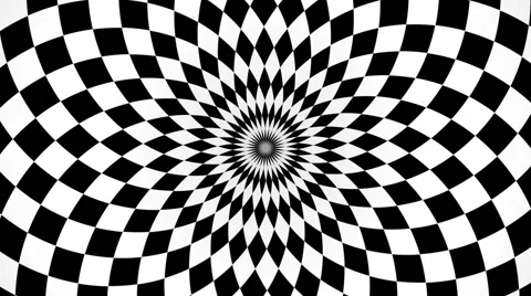Kaleidoscopic and hypnotic background from geometric black and white shapes Stock Footage 55615550