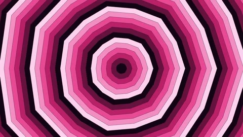 Kaleidoscopic animation featuring concentric, star-shaped and polygonal Stock Footage 338206626
