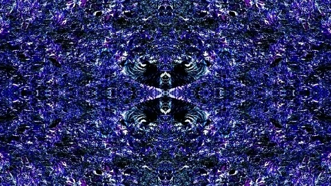 Kaleidoscopic Animation With Interesting Effect In Violet Tones  Abstraction Stock Footage 82524318