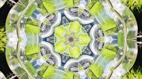 Kaleidoscopic animation with metallic reflection pattern Stock Footage 336541910