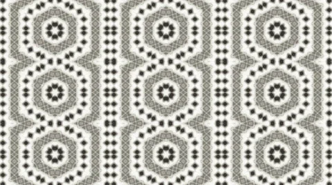 Kaleidoscopic animation with three lines of blinking decorative rings. Vídeo Stock 47059327