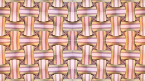 Kaleidoscopic background with a hypnotic pattern of 3D elements. Seamless loop Stock Footage 320159355