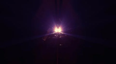 Kaleidoscopic background with lights and angular lines Stock Illustration