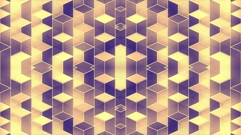 Kaleidoscopic background with loop animation of rectangular shapes. 3d rendering Stock Footage 252559270