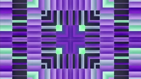 Kaleidoscopic background made of pulsating geometric tiles. 3d rendering 4K Stock Footage 313587960