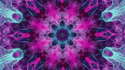 Kaleidoscopic background. Multi colors design. Disco mandala spectrum lights Stock Illustration