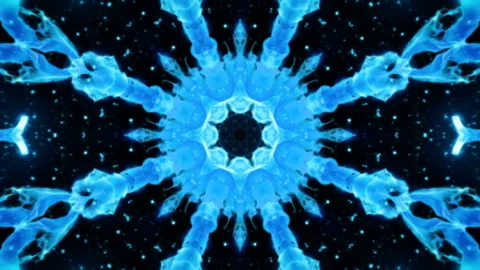 Kaleidoscopic blue animated background loop Stock Footage 103795474