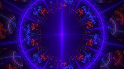Kaleidoscopic blue mandala Stock Footage 154185616