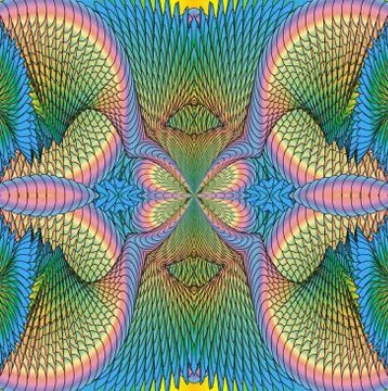 Kaleidoscopic bright rainbow pattern Stock Illustration