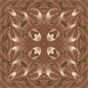 Kaleidoscopic brown pattern Illustrazione stock