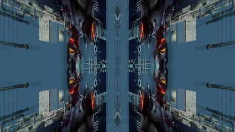 Kaleidoscopic Circuit Board Animation: Technology, Innovation, and Futurist.. Stock Footage 311014783