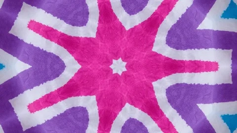 Kaleidoscopic cloth animation with vibrant patterns Stock Footage 341283039