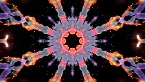 Kaleidoscopic colorful animated background loop Stock Footage 103795461