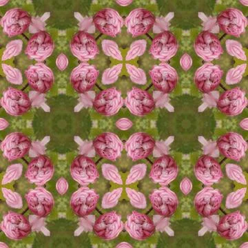 Kaleidoscopic flower seamless generated texture Stock Illustration