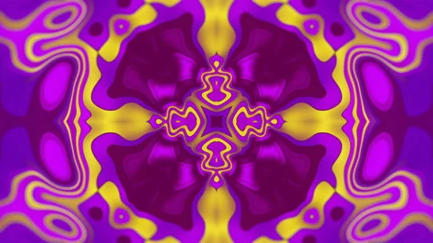 Kaleidoscopic flowing pattern abstract iridescent loop animation 3d rendering 4K Stock Footage 162231075