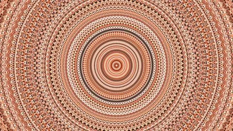 Kaleidoscopic glow multiple circle infinite zoom effect Illustrazione stock