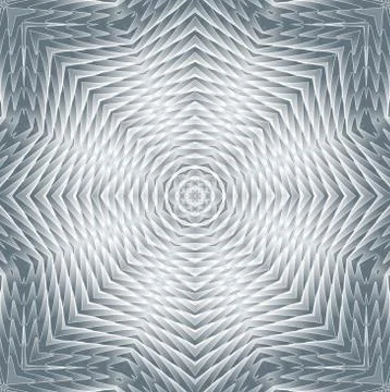 Kaleidoscopic gray pattern Stock Illustration