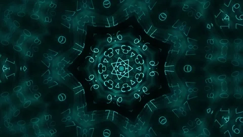 Kaleidoscopic hexadecimal code numbers abstract background Stock Footage 336541706