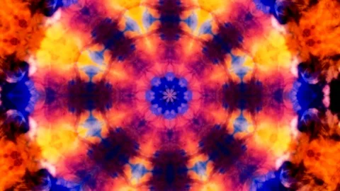 Kaleidoscopic Ink clouds multi stack Stock Footage 99290632