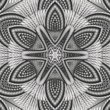 Kaleidoscopic iron pattern Stock Illustration