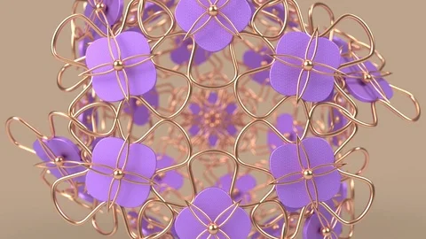 Kaleidoscopic islamic geometric pattern, arabic mandala, looping background. Видео 125262927
