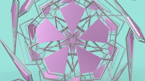 Kaleidoscopic islamic geometric pattern, arabic mandala, looping background. Видео 125263186