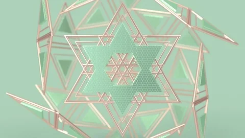 Kaleidoscopic islamic geometric pattern, arabic mandala, muslim background. Video stock 125745529