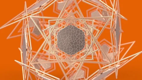 Kaleidoscopic islamic geometric pattern, arabic mandala, muslim background. Video stock 127387829