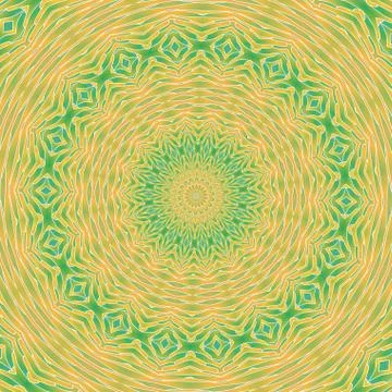 Kaleidoscopic light green pattern Stock Illustration
