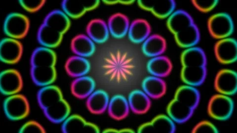 Kaleidoscopic Light Pattern Loop Psychedelic 库存影片 337939929