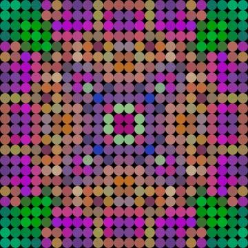 Kaleidoscopic low poly circle style vector mosaic background Stock Illustration