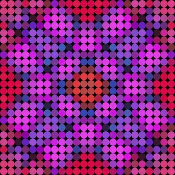 Kaleidoscopic low poly circle style vector mosaic background Stock Illustration