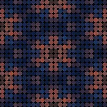 Kaleidoscopic low poly circle style vector mosaic background Stock Illustration