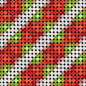 Kaleidoscopic low poly circle style vector mosaic background Stock Illustration