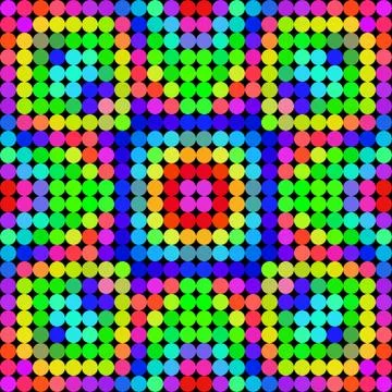 Kaleidoscopic low poly circle style vector mosaic background Stock Illustration
