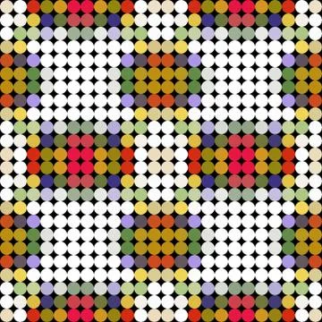 Kaleidoscopic low poly circle style vector mosaic background Stock Illustration